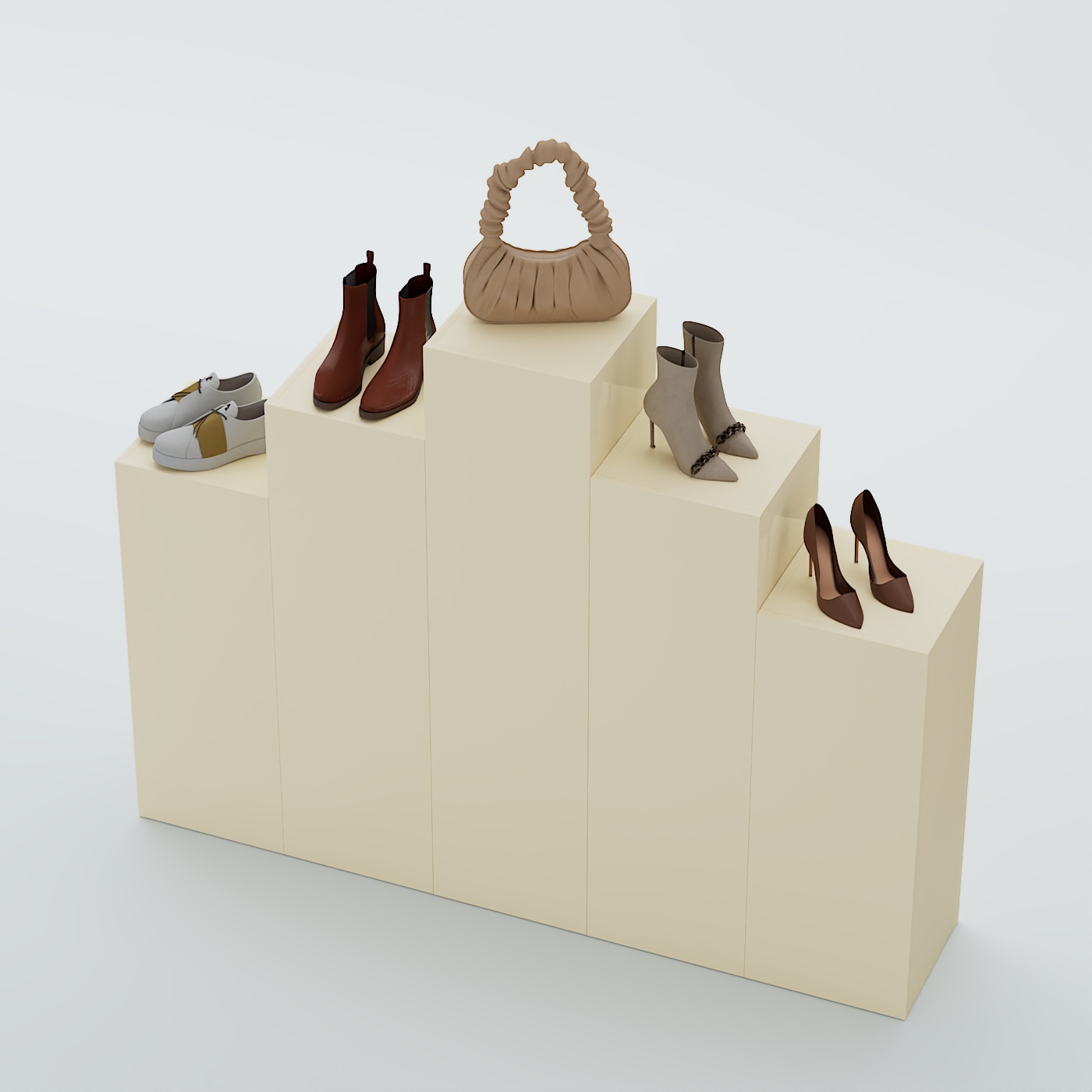 Демо-стенд Ступени-Пирамида №2 Крем Вайс