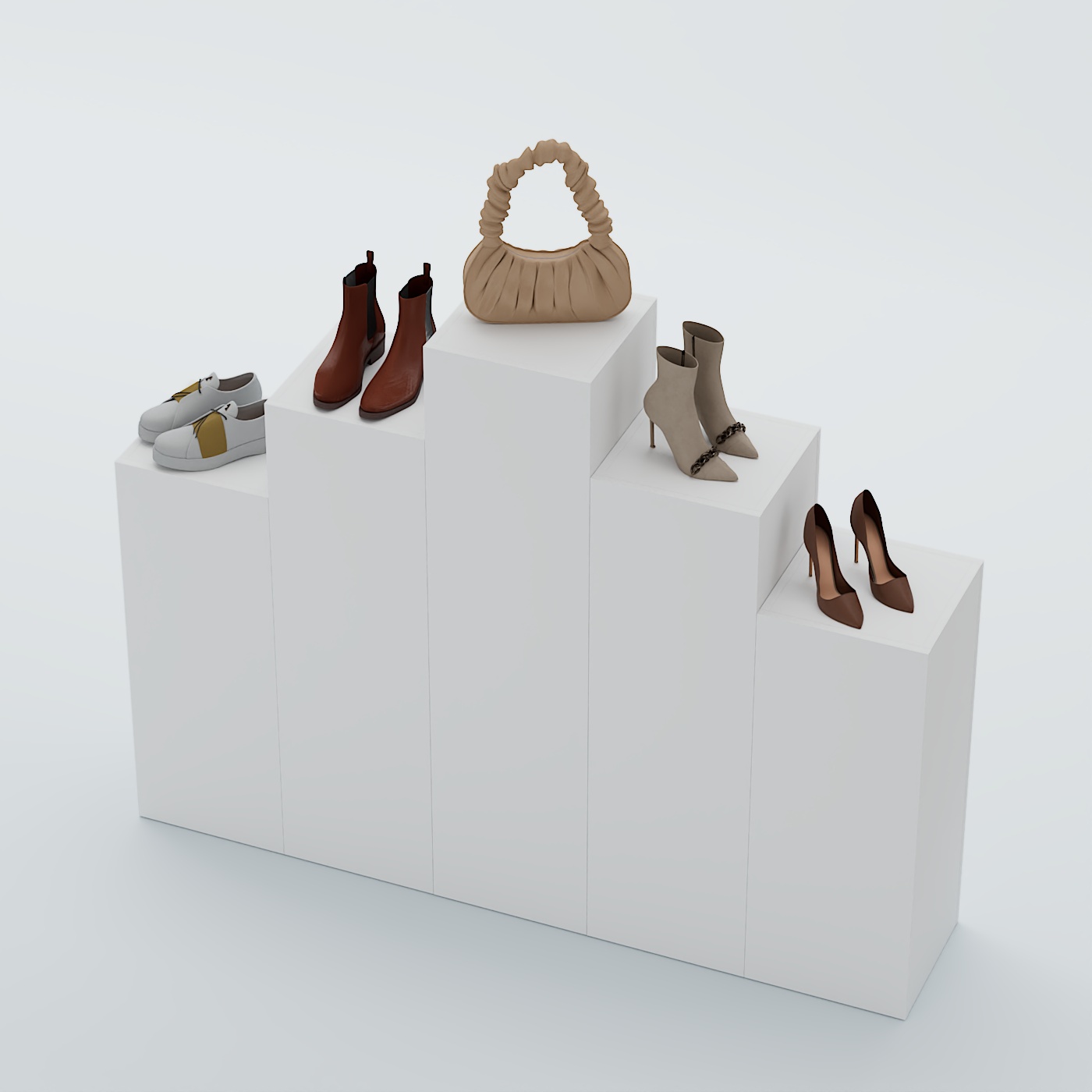 Демо-стенд Ступени-Пирамида №2 Белый