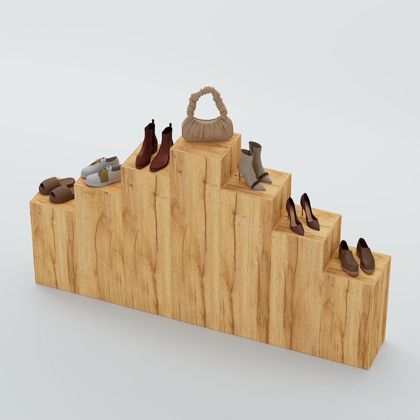 Демо-стенд Ступени-Пирамида №3 Дуб Золотистый