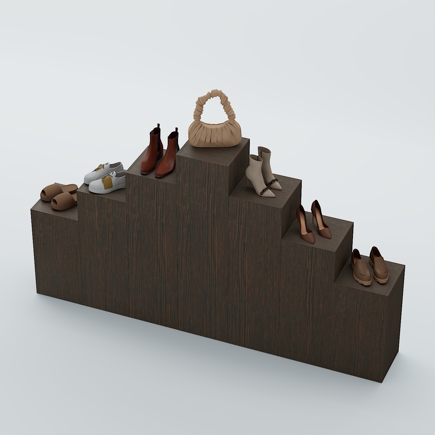 Демо-стенд Ступени-Пирамида №3 Дуб Венге