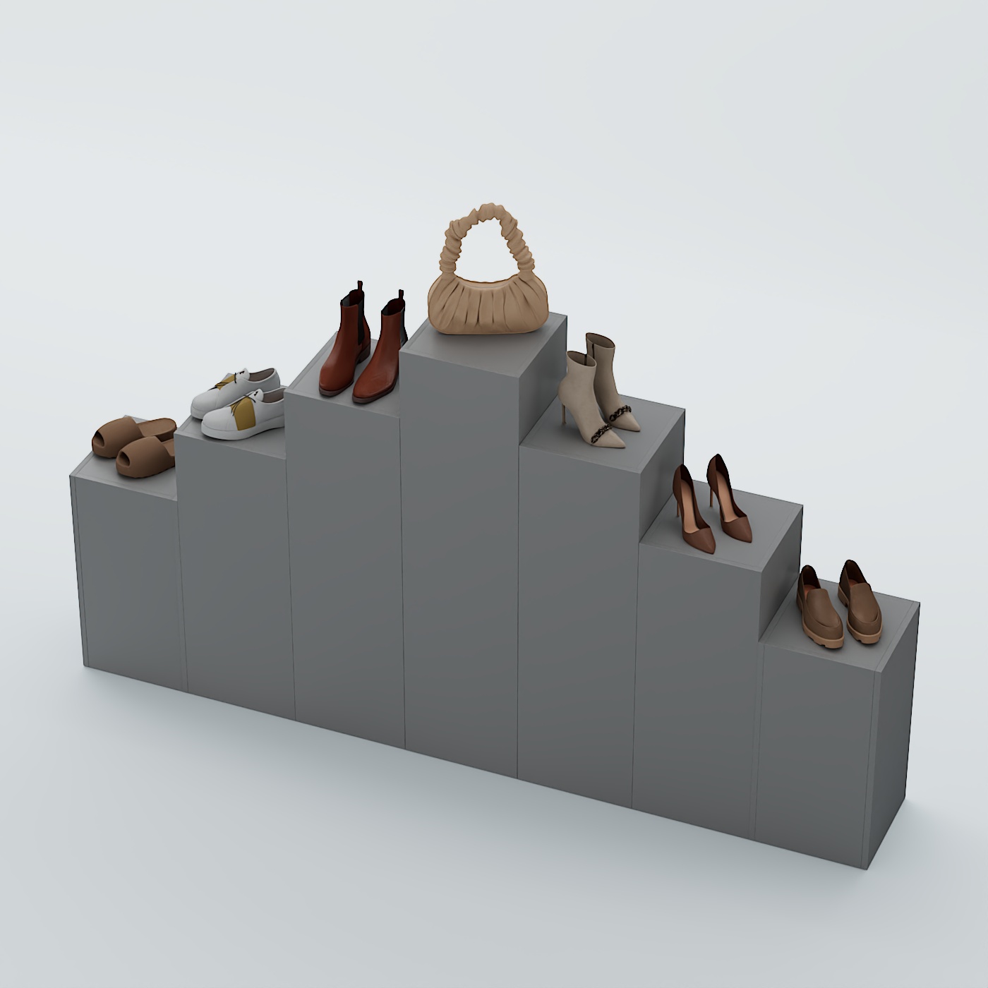 Демо-стенд Ступени-Пирамида №3 Темно-Серый