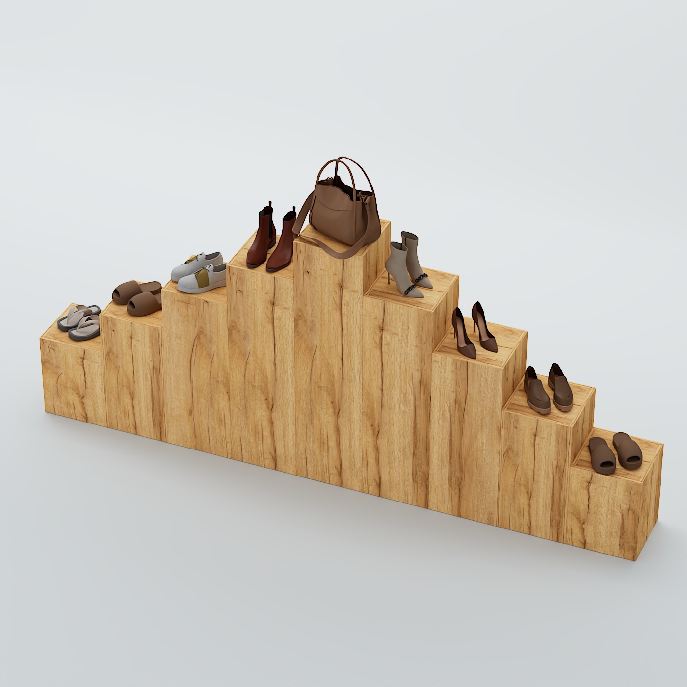 Демо-стенд Ступени-Пирамида №4 Дуб Золотистый