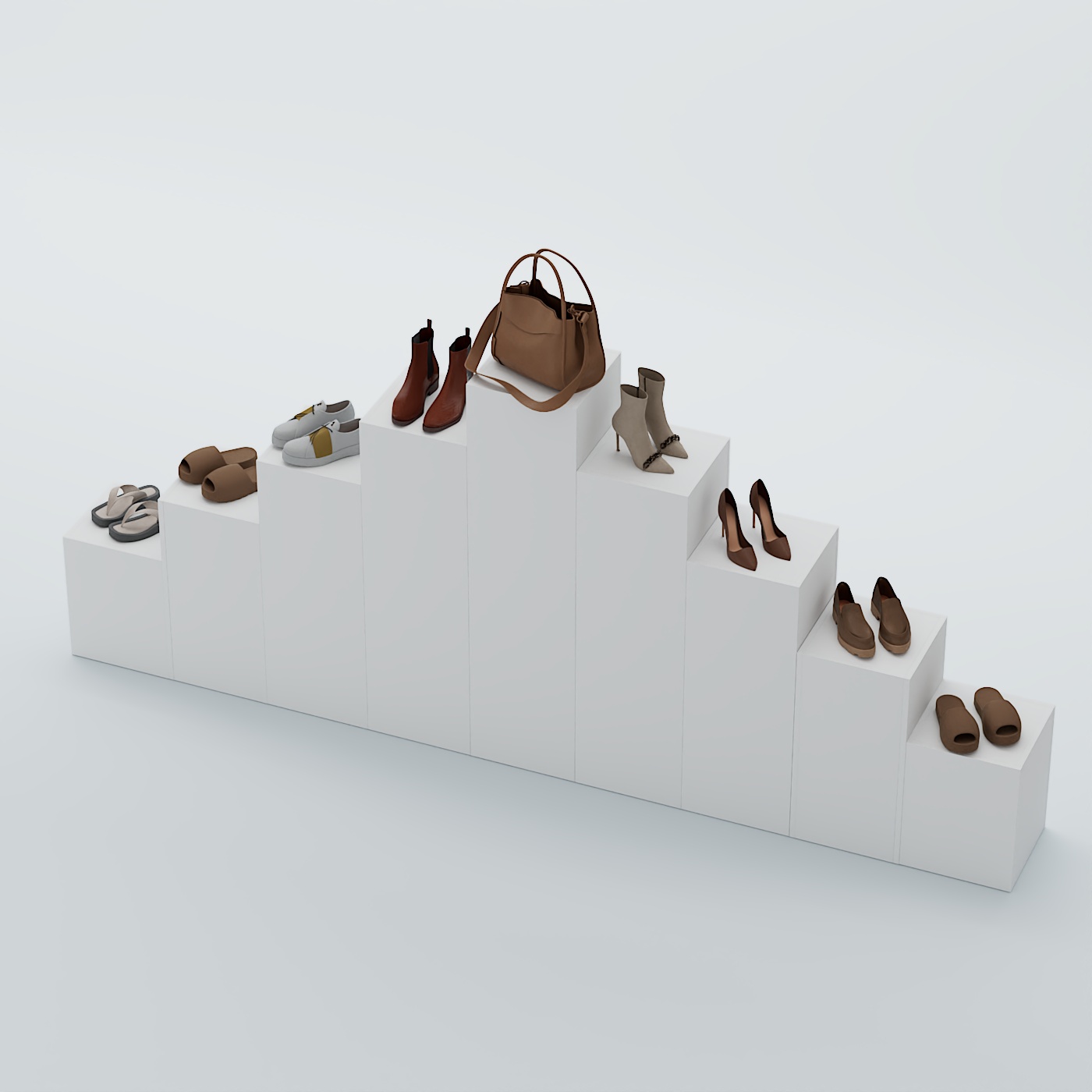 Демо-стенд Ступени-Пирамида №4 Белый