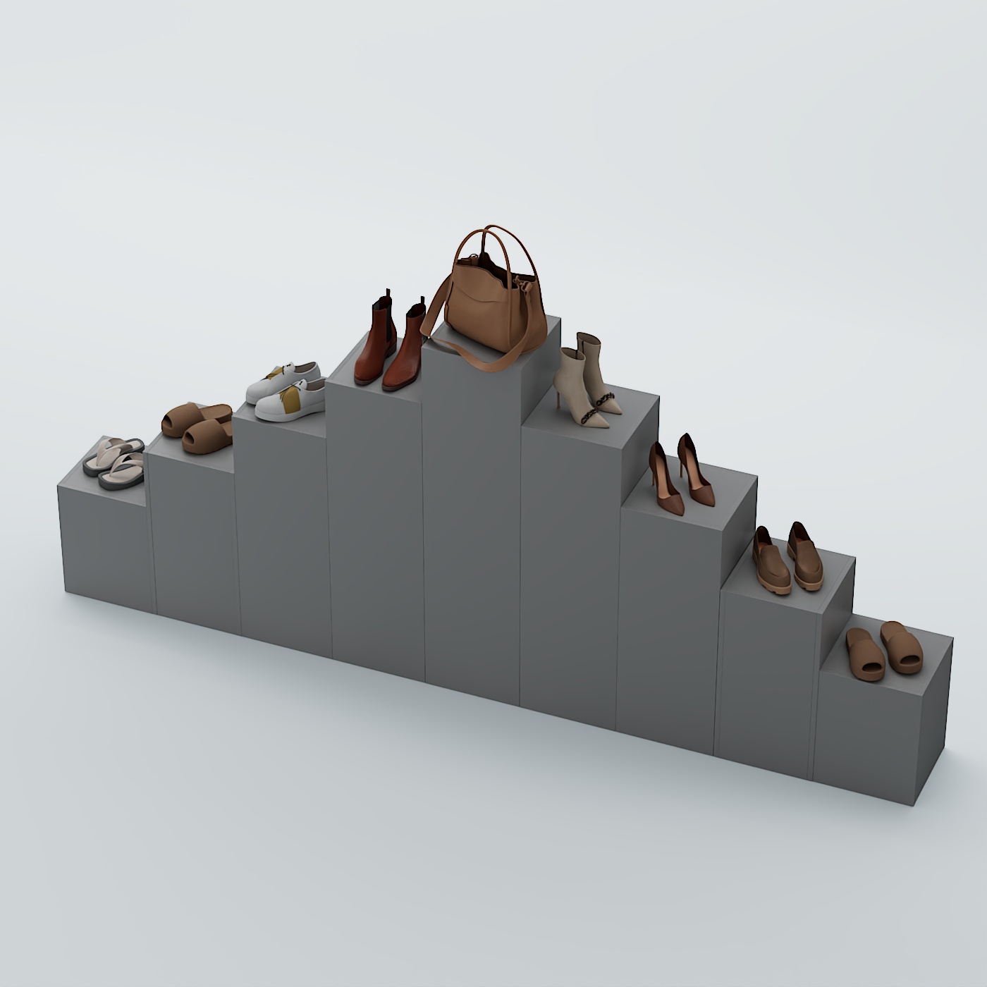 Демо-стенд Ступени-Пирамида №4 Темно-Серый