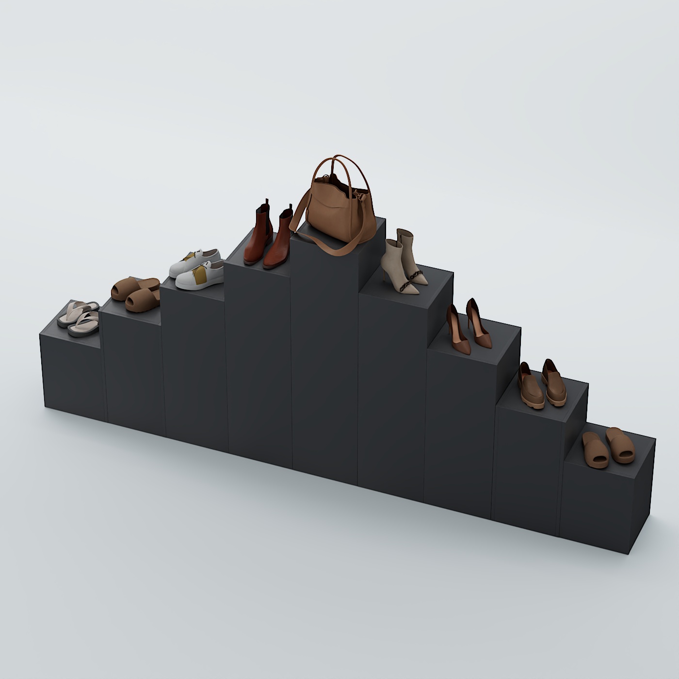 Демо-стенд Ступени-Пирамида №4 Антрацит