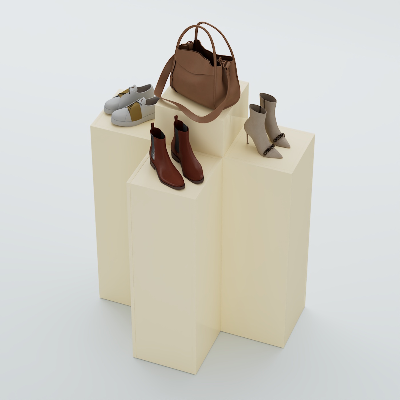 Демо-стенд Ступени Т-обр №1 Крем Вайс