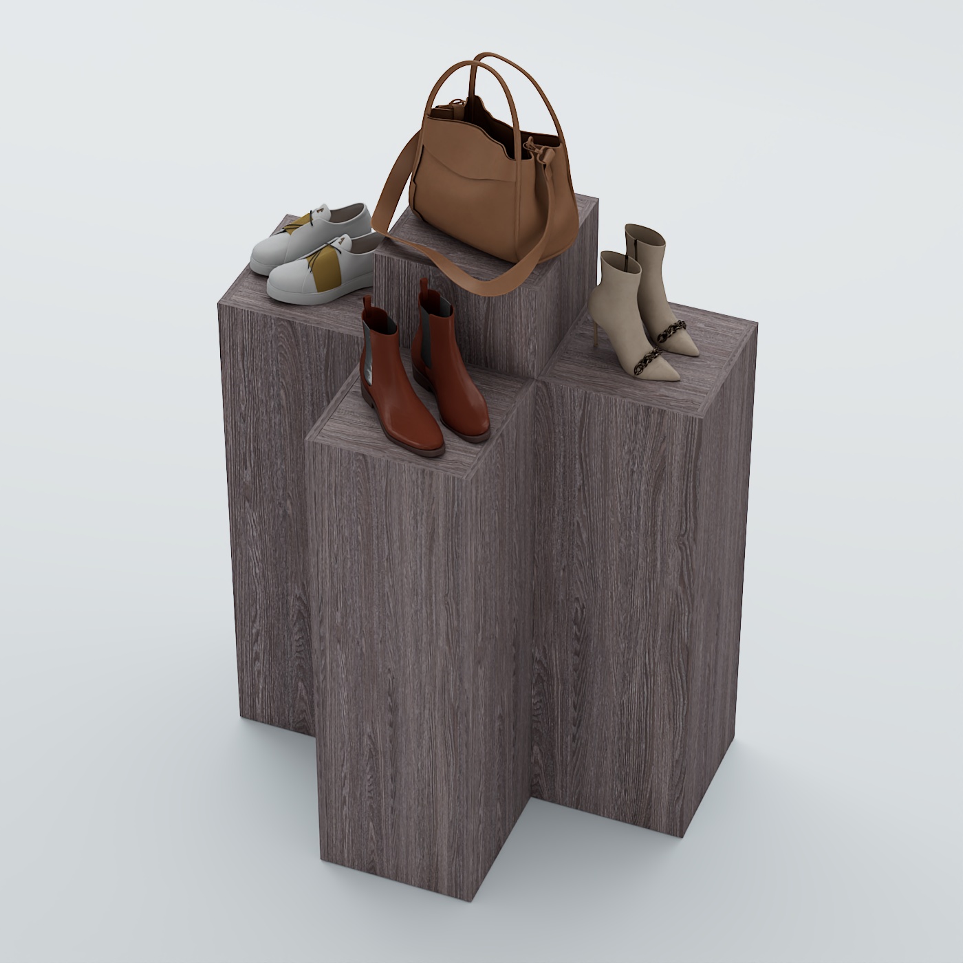 Демо-стенд Ступени Т-обр №1 Ясень Анкор темный