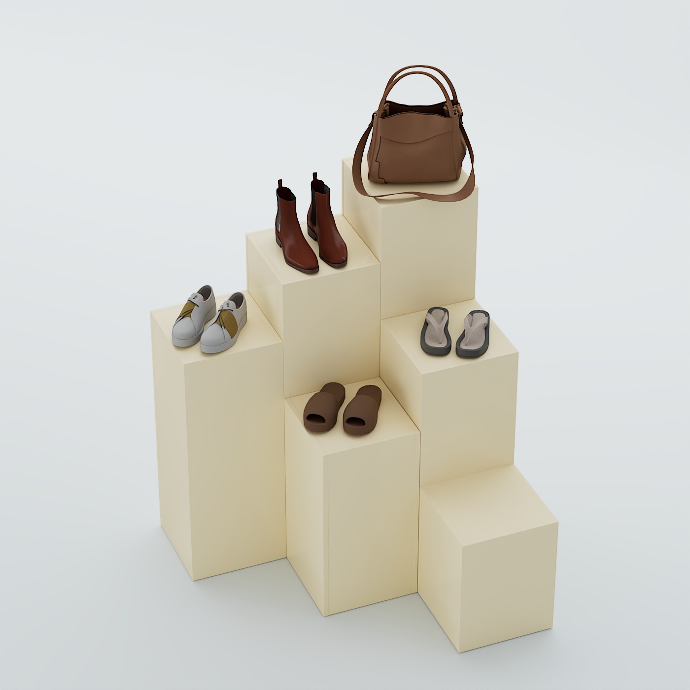 Демо-стенд Ступени-Шаг №1 Крем Вайс