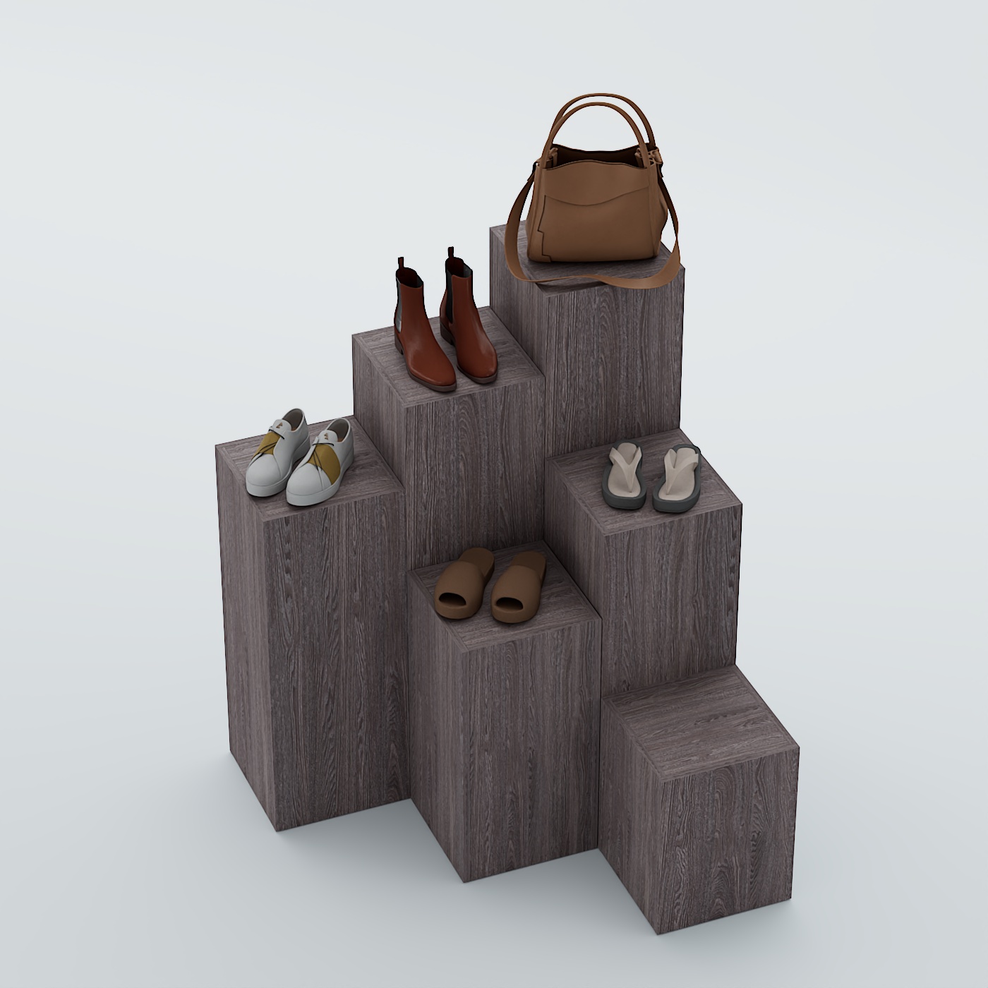 Демо-стенд Ступени-Шаг №1 Ясень Анкор темный