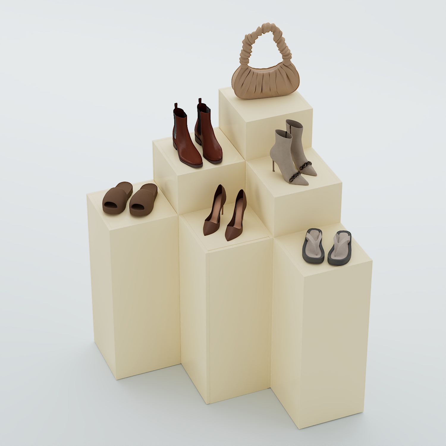 Демо-стенд Ступени-Шаг №2 Крем Вайс