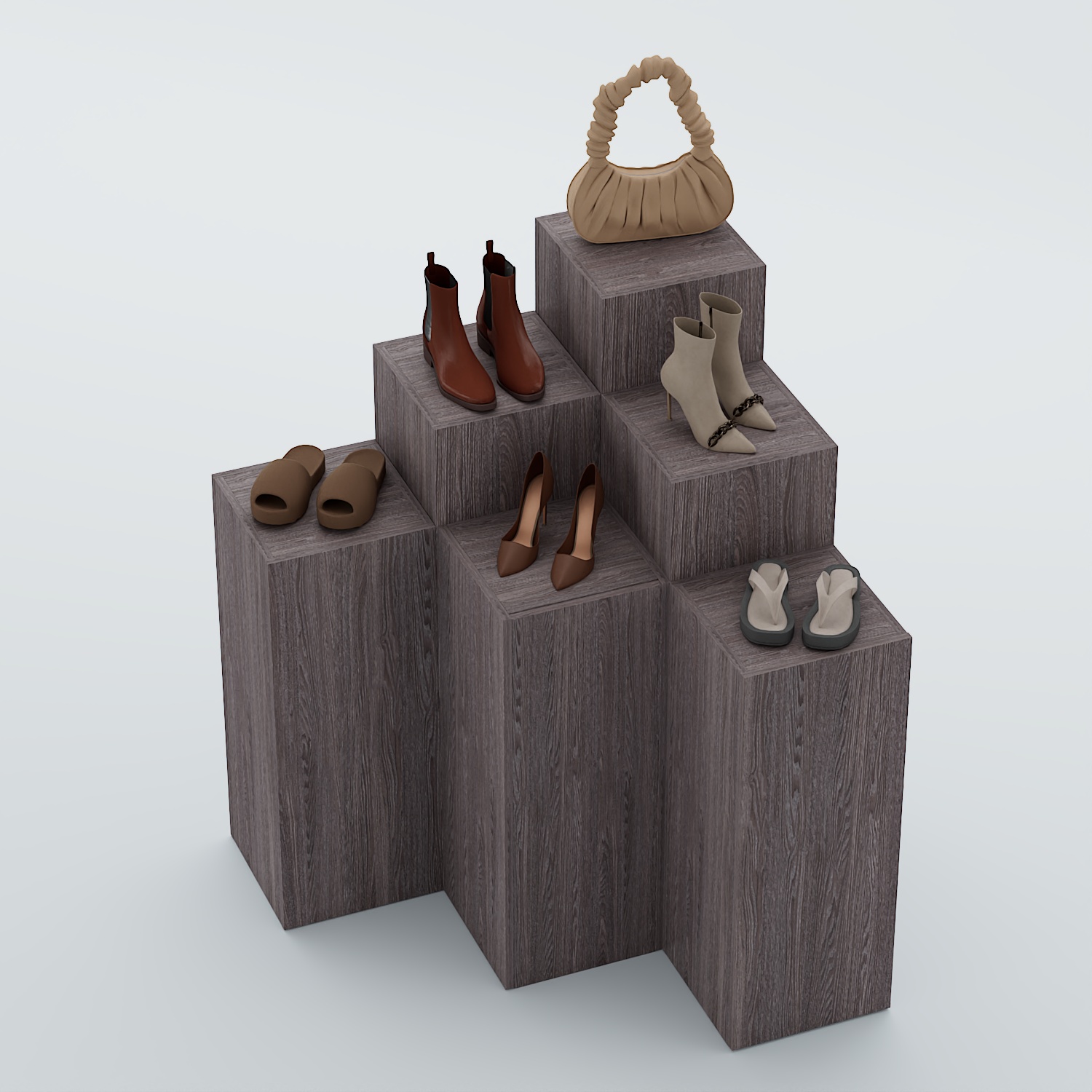 Демо-стенд Ступени-Шаг №2 Ясень Анкор темный