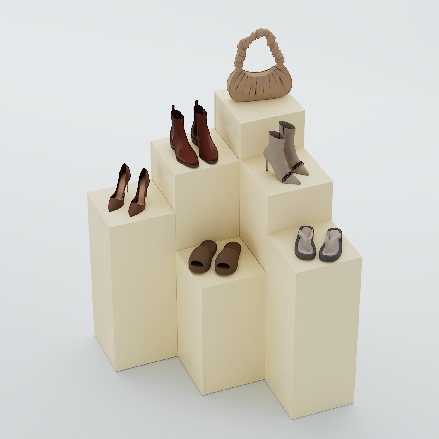 Демо-стенд Ступени-Шаг №3 Крем Вайс