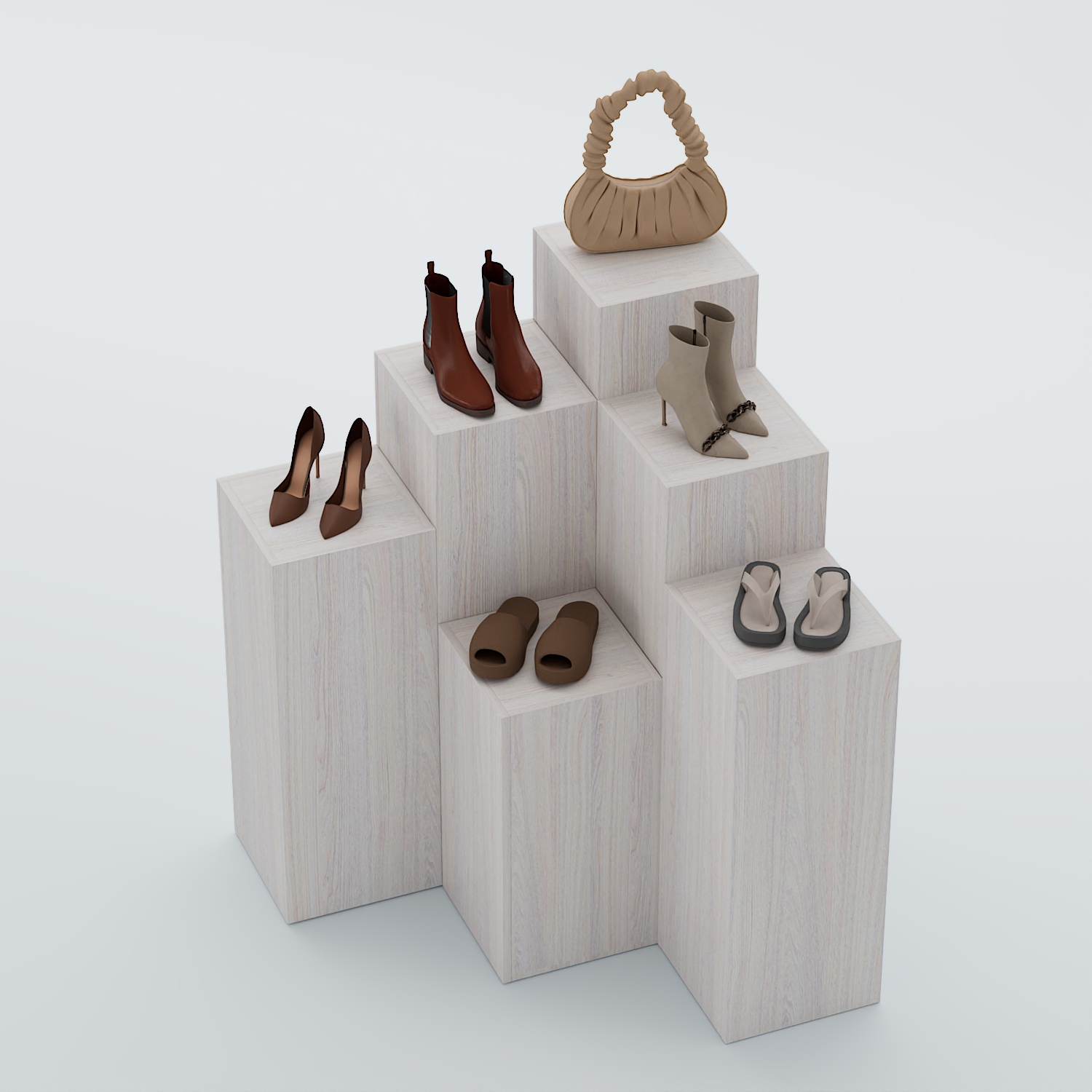 Демо-стенд Ступени-Шаг №3 Ясень Анкор светлый