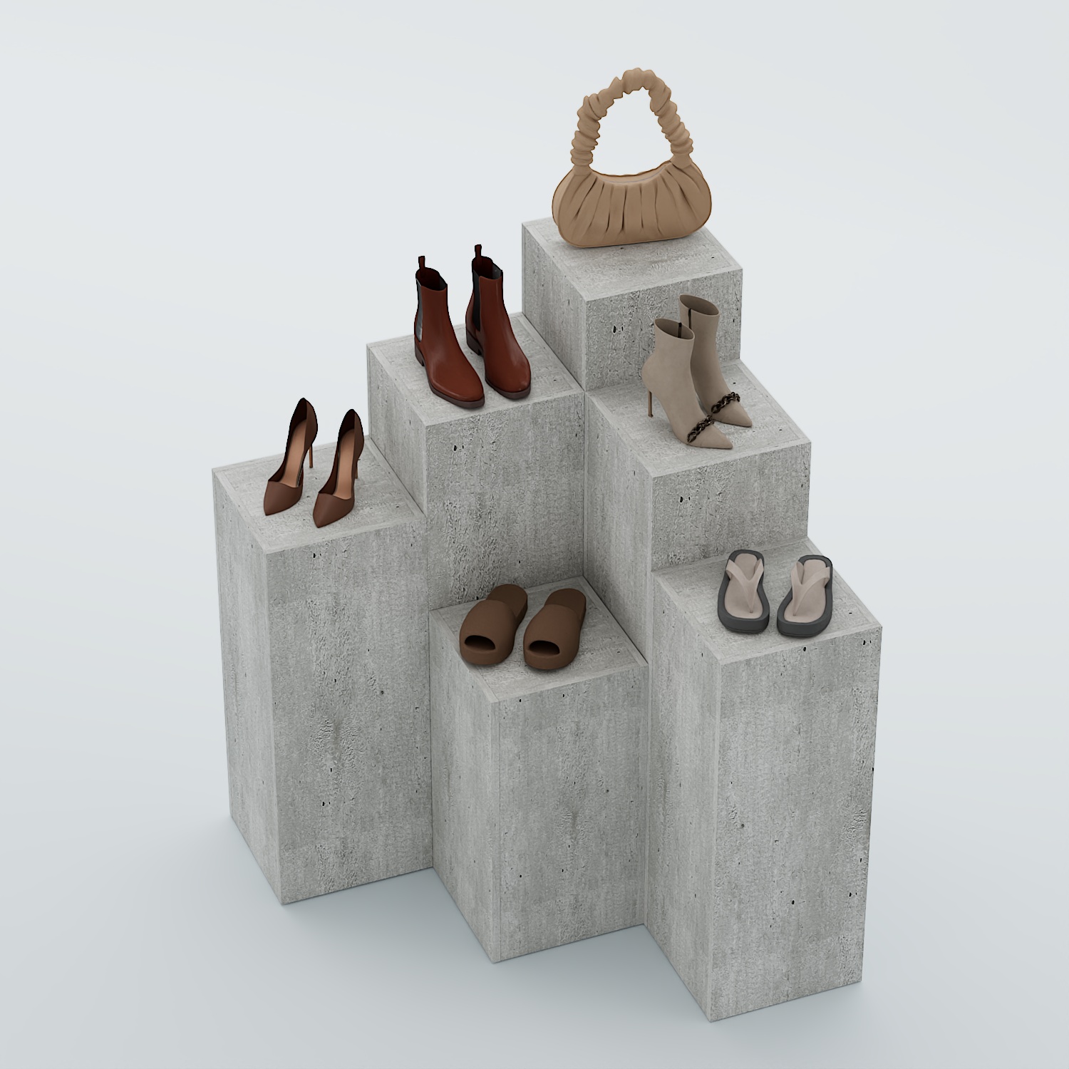 Демо-стенд Ступени-Шаг №3 Метрополитан Грей