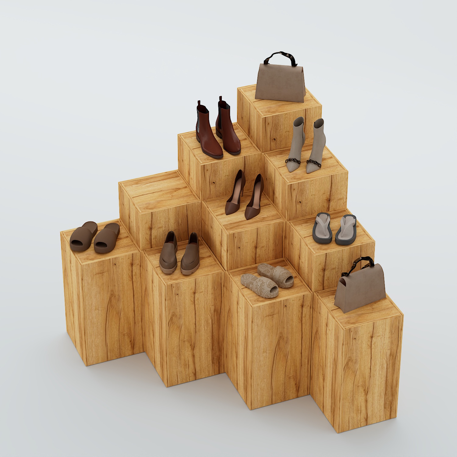 Демо-стенд Ступени-Шаг №4 Дуб Золотистый