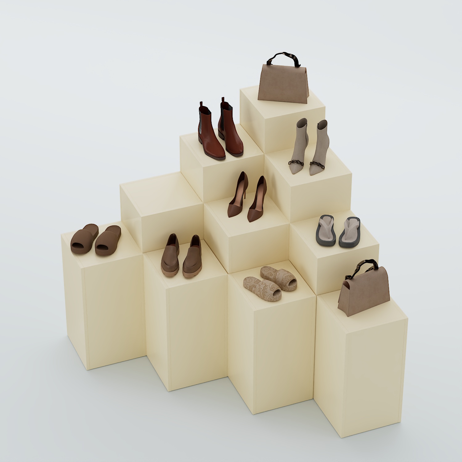 Демо-стенд Ступени-Шаг №4 Крем Вайс