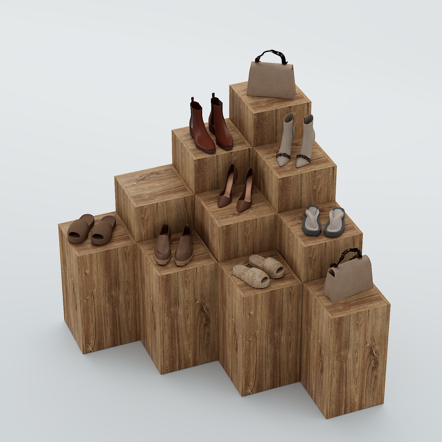 Демо-стенд Ступени-Шаг №4 Дуб Канзас коричневый