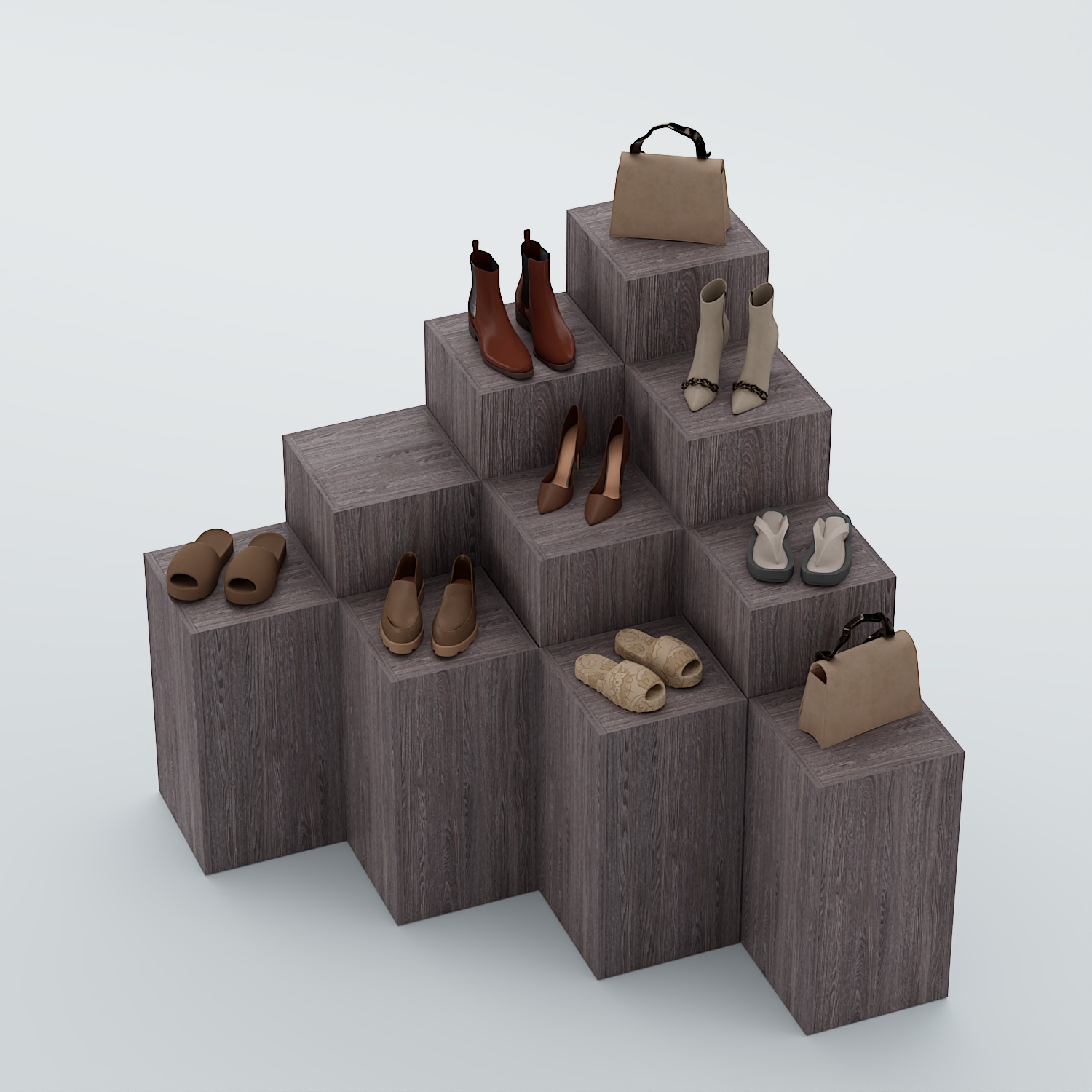 Демо-стенд Ступени-Шаг №4 Ясень Анкор темный