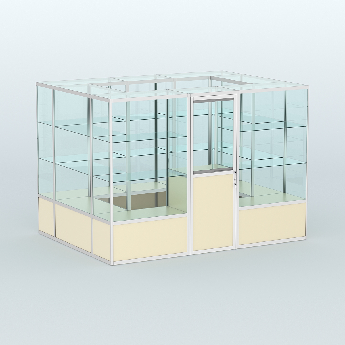 Павильон из профиля островной №1б Крем Вайс