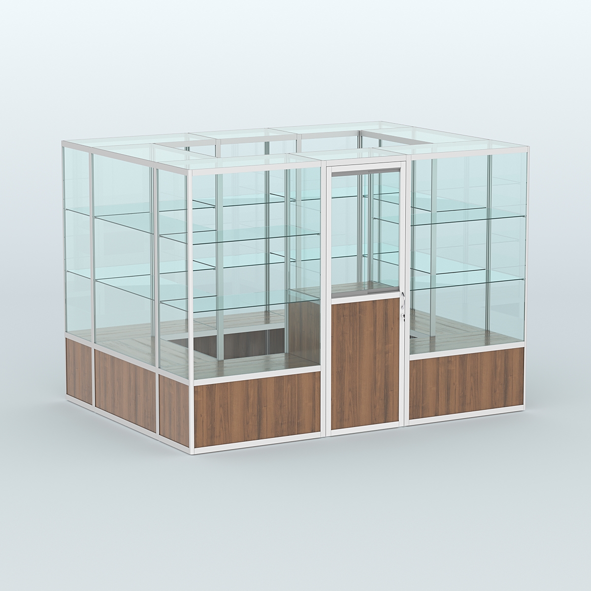 Павильон из профиля островной №1б Орех