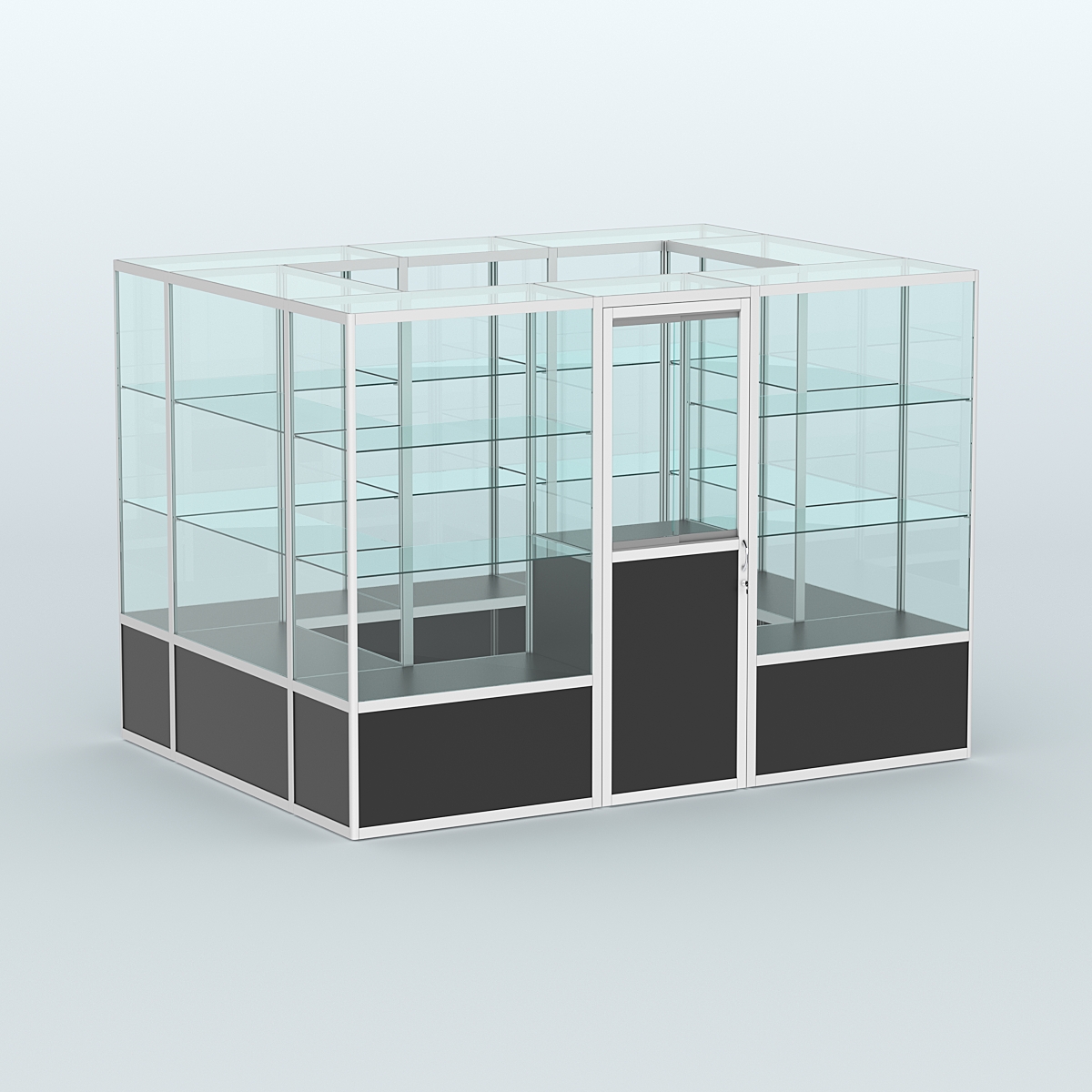 Павильон из профиля островной №1б Черный