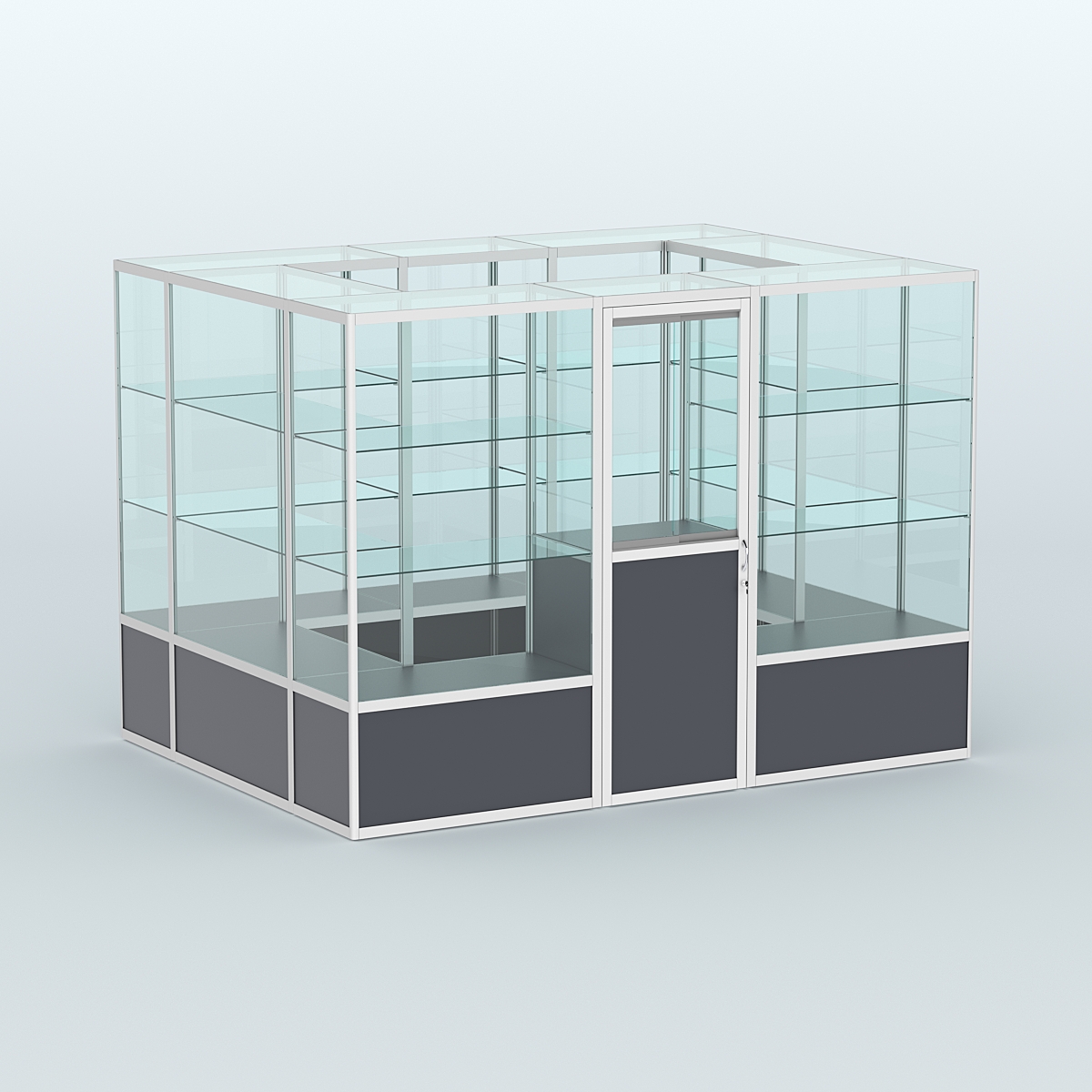 Павильон из профиля островной №1б Антрацит