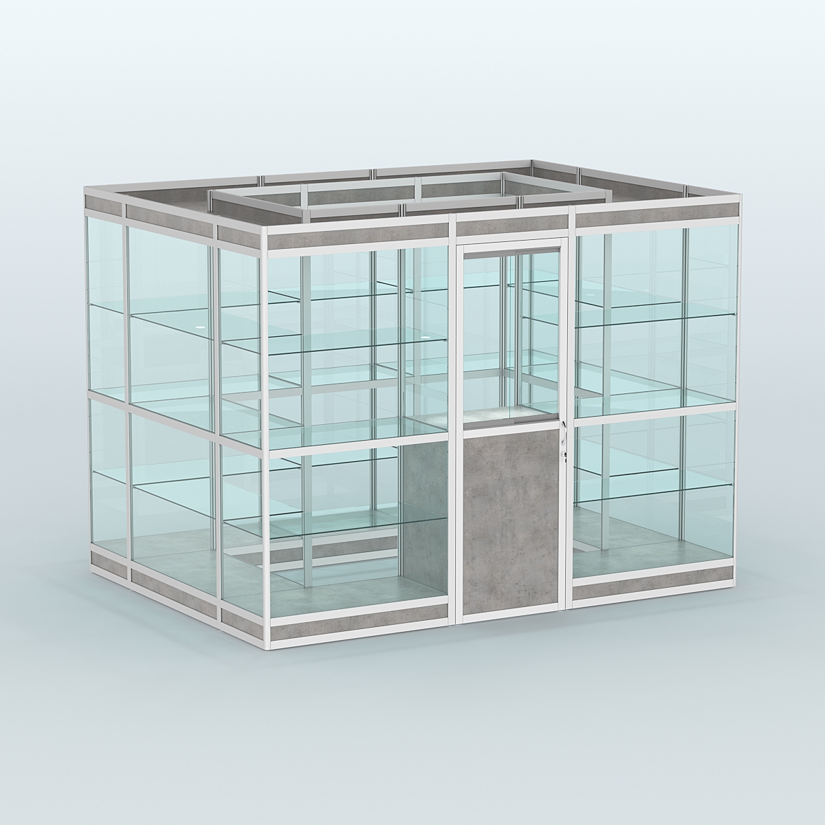 Павильон из профиля островной №1в Бетон Чикаго светло-серый F186 ST9