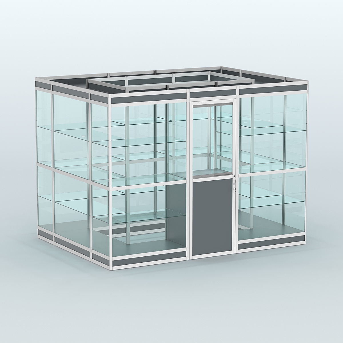 Павильон из профиля островной №1в Темно-Серый