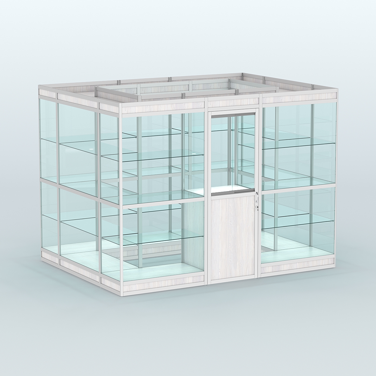 Павильон из профиля островной №1в Ясень Анкор светлый