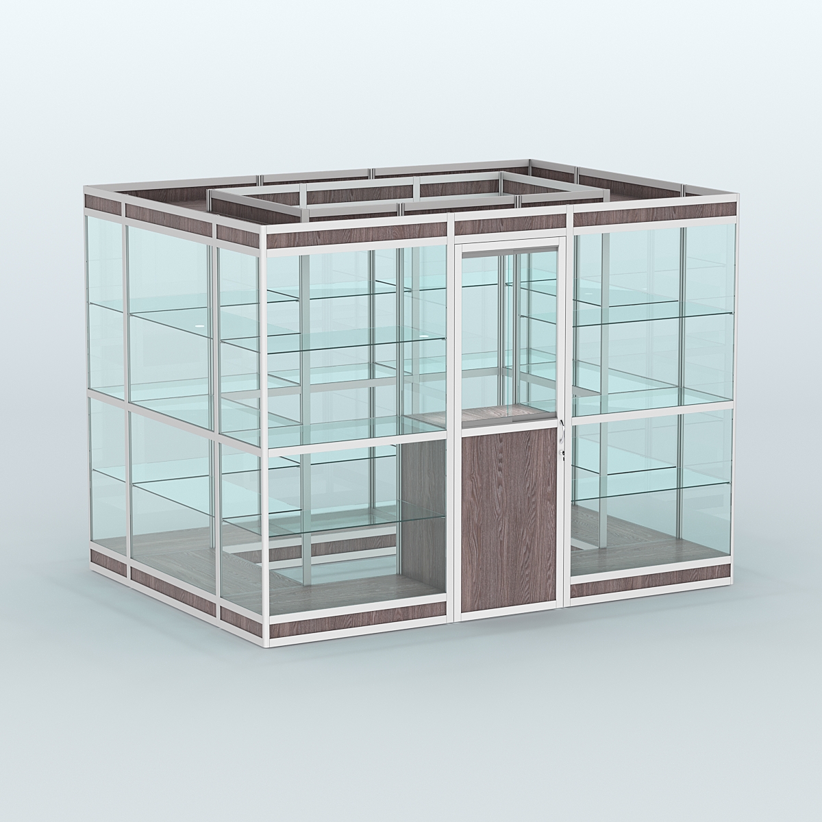 Павильон из профиля островной №1в Ясень Анкор темный