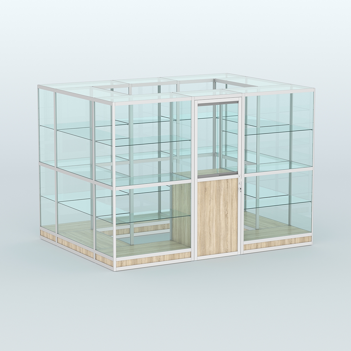 Павильон из профиля островной №1г Дуб Сонома