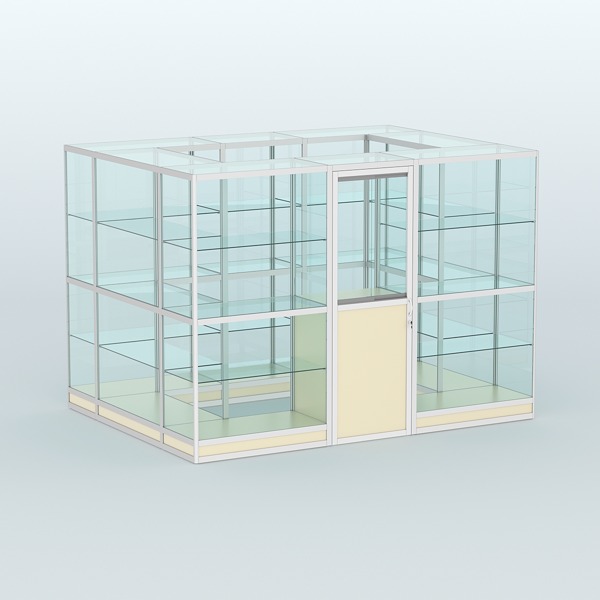 Павильон из профиля островной №1г Крем Вайс