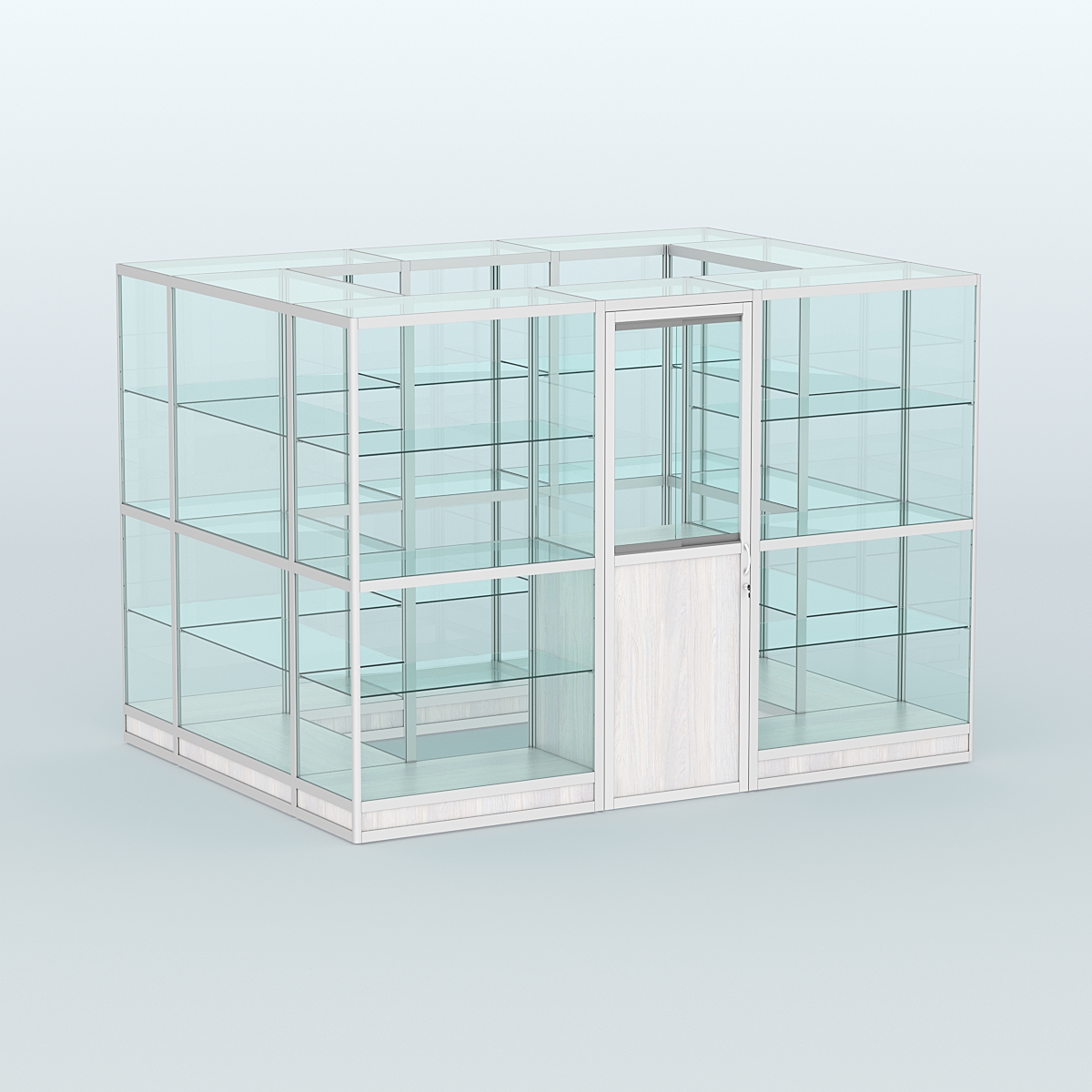 Павильон из профиля островной №1г Ясень Анкор светлый