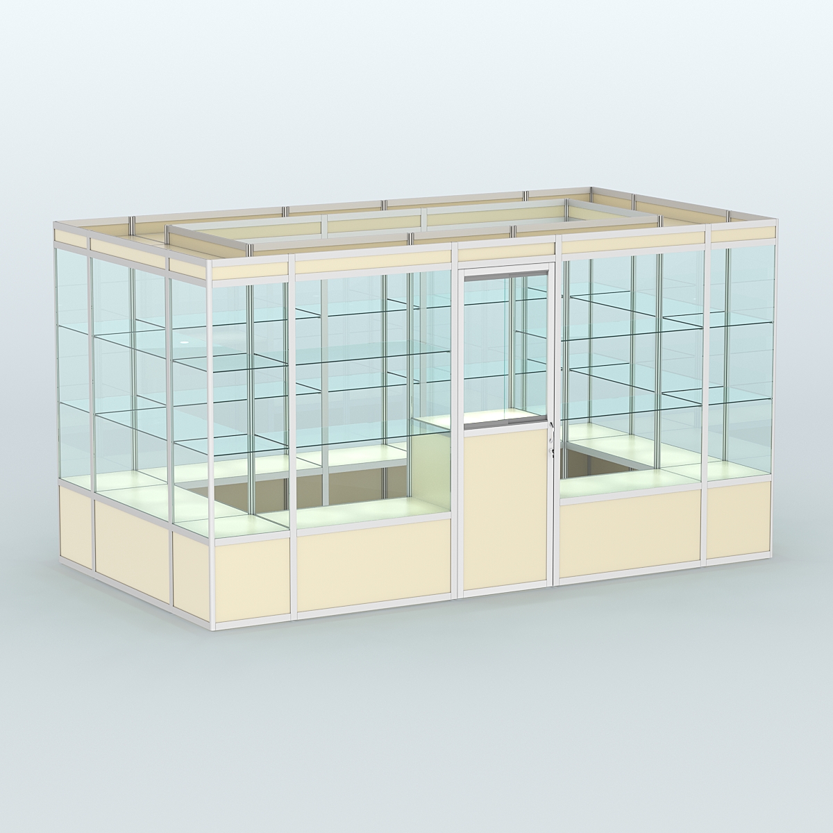 Павильон из профиля островной №2а Крем Вайс