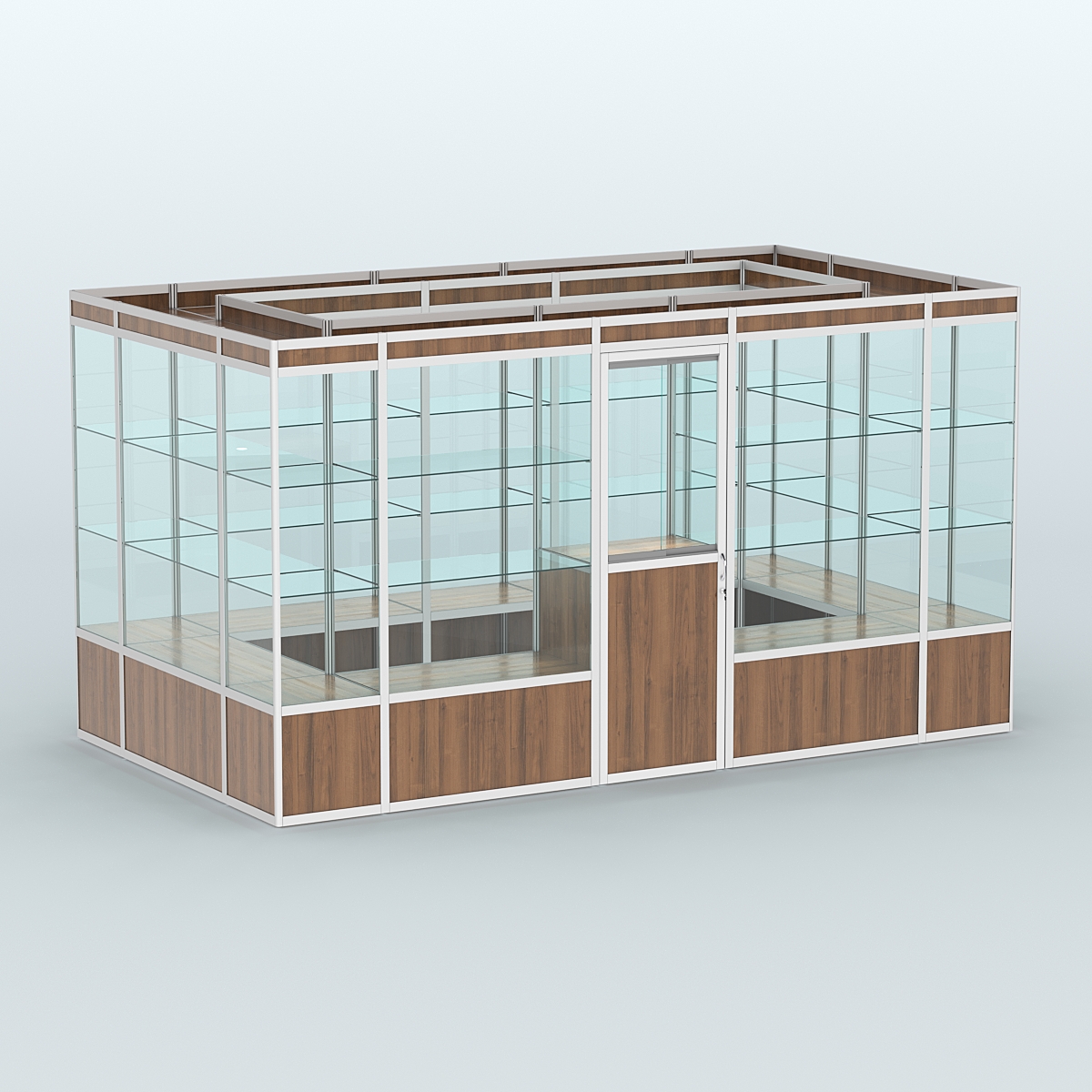 Павильон из профиля островной №2а Орех