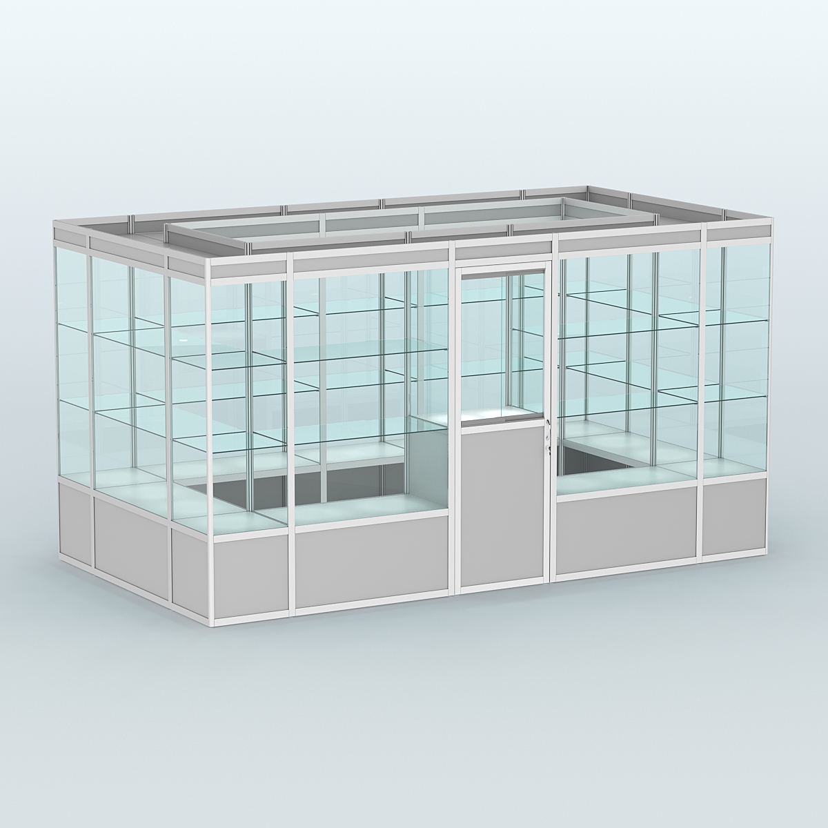 Павильон из профиля островной №2а Серый