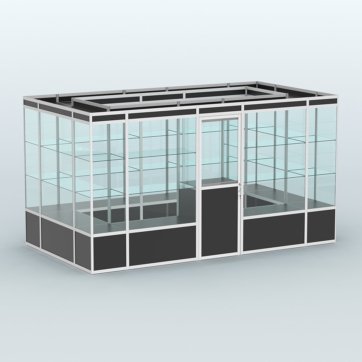 Павильон из профиля островной №2а Черный