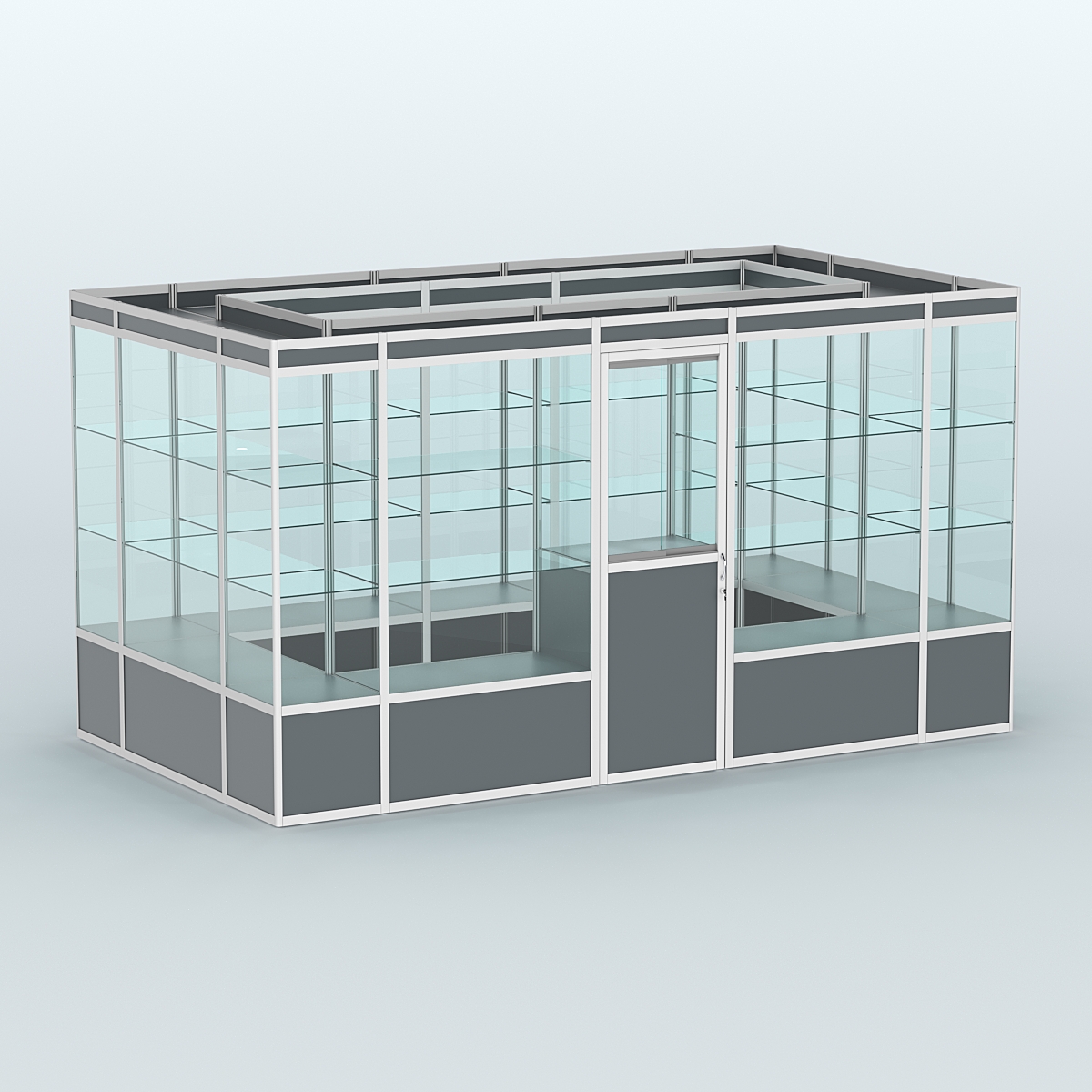 Павильон из профиля островной №2а Темно-Серый