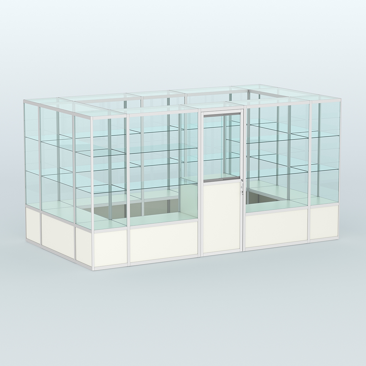 Павильон из профиля островной №2б Белый