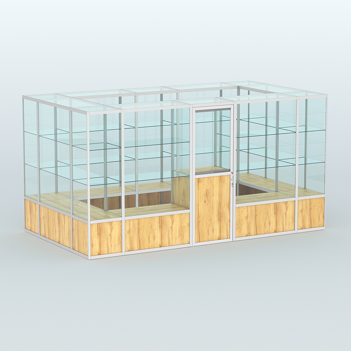 Павильон из профиля островной №2б Дуб Золотистый