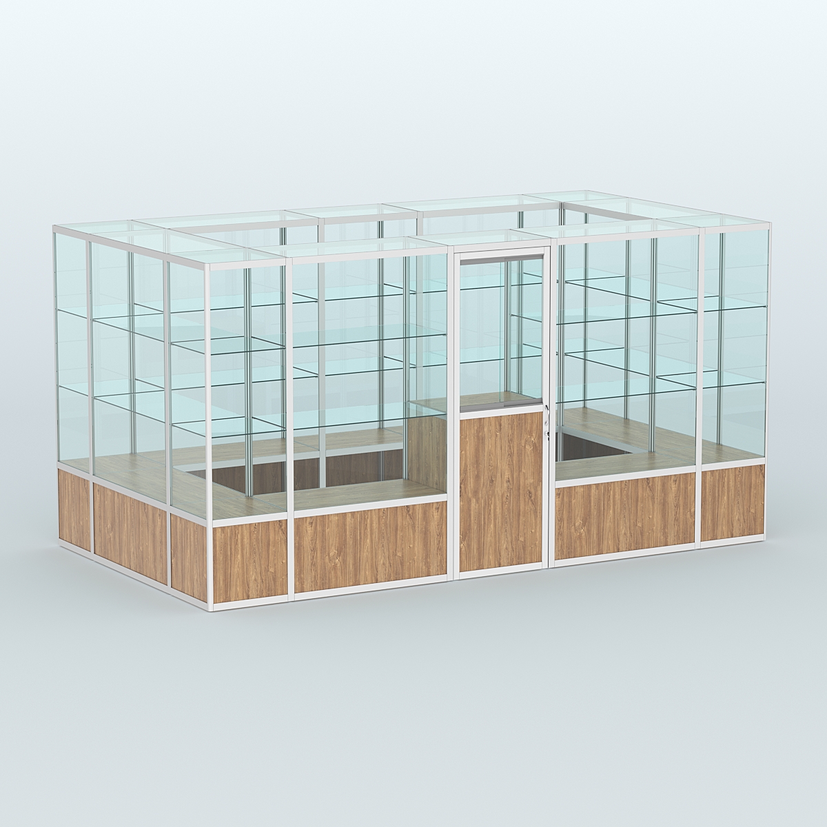 Павильон из профиля островной №2б Дуб Канзас коричневый