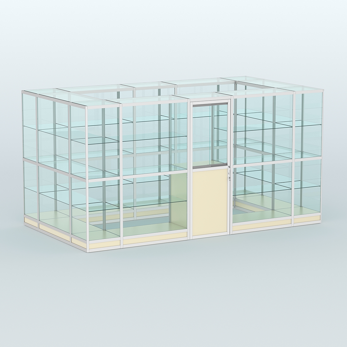 Павильон из профиля островной №2г Крем Вайс