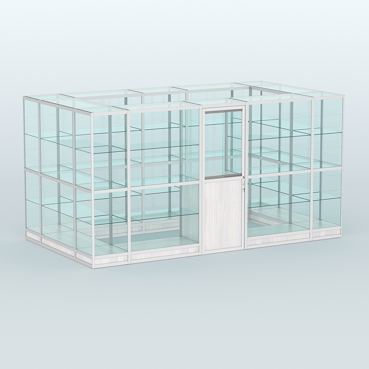 Павильон из профиля островной №2г Ясень Анкор светлый