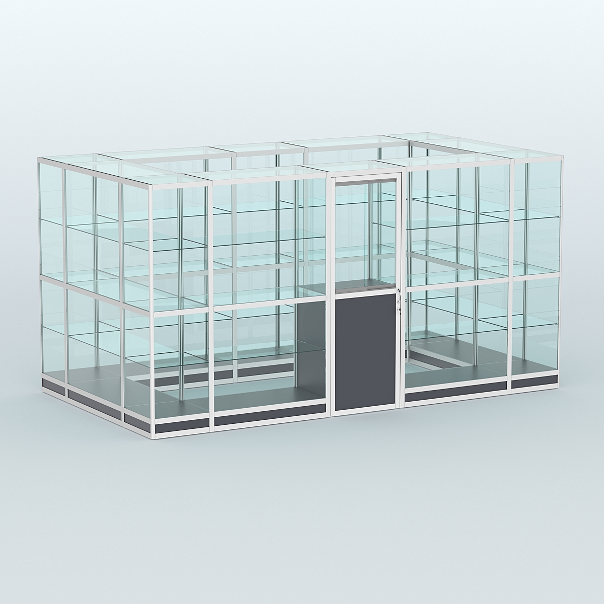 Павильон из профиля островной №2г Антрацит