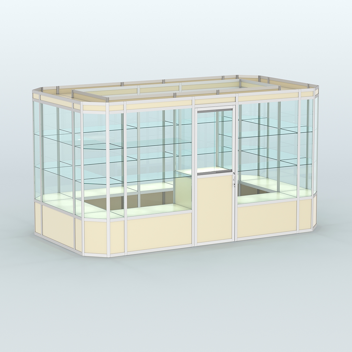 Павильон из профиля островной №3а Крем Вайс