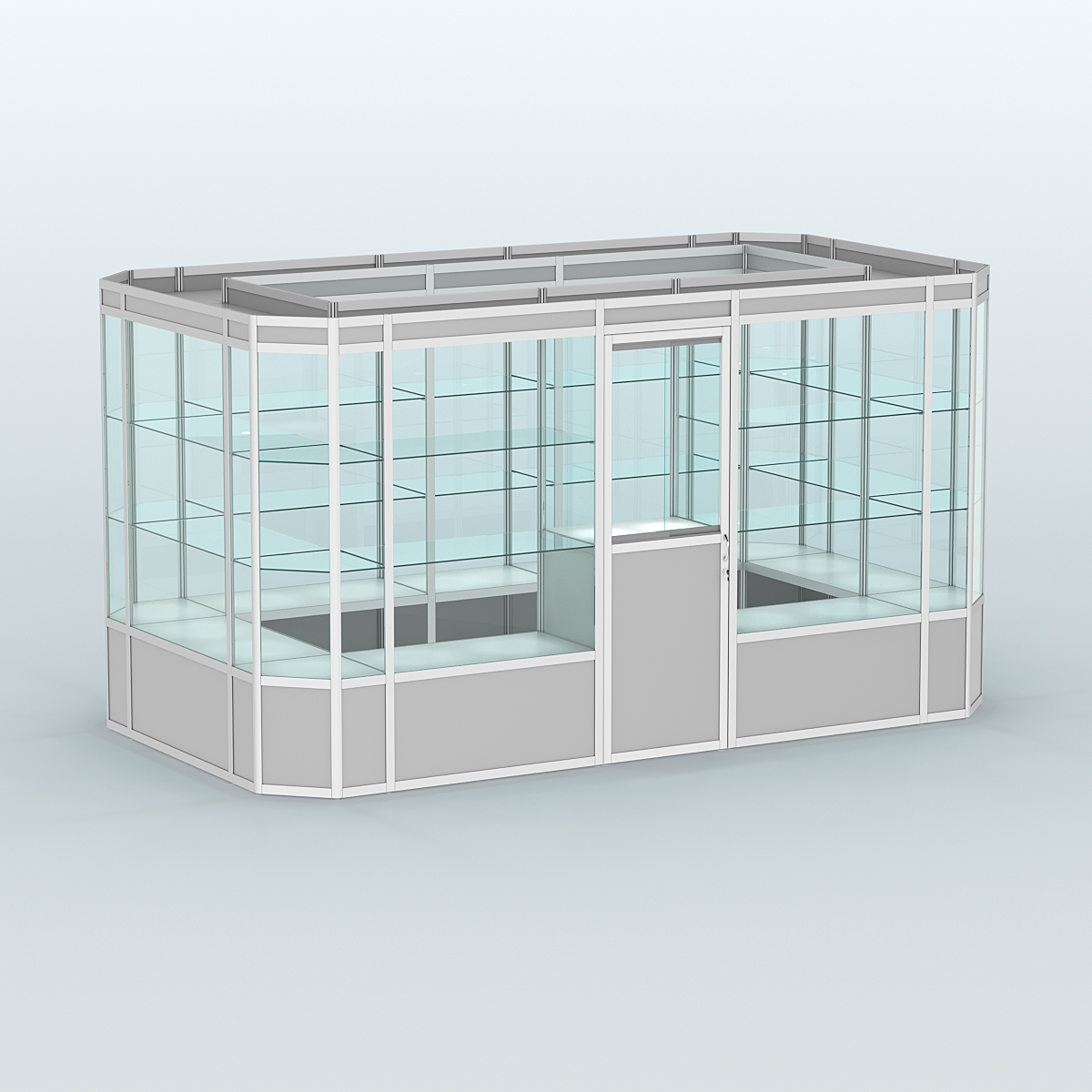 Павильон из профиля островной №3а Серый