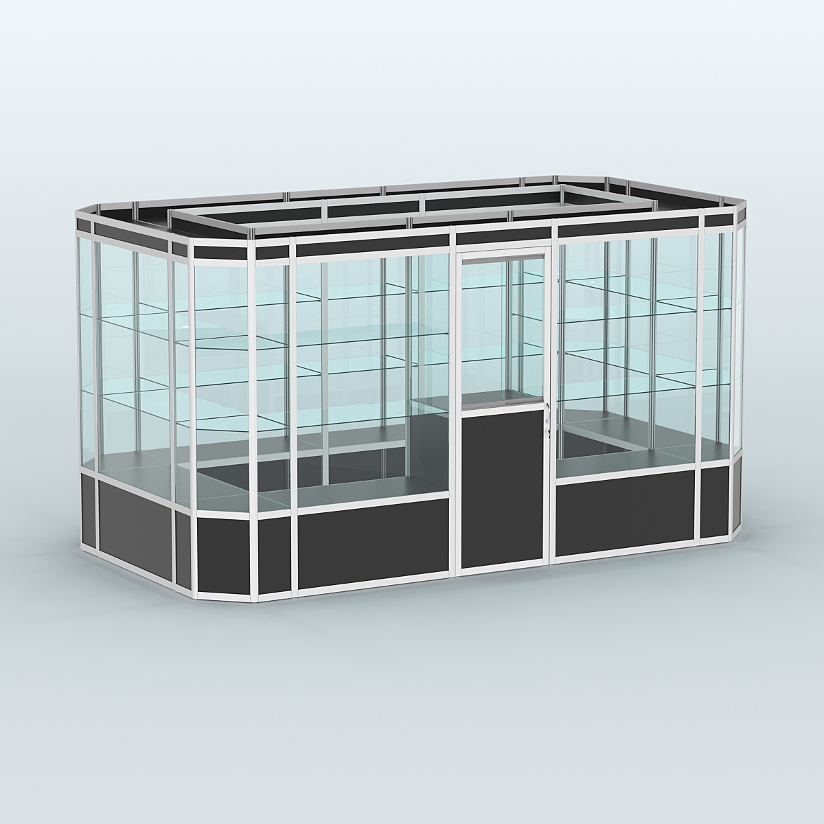 Павильон из профиля островной №3а Черный