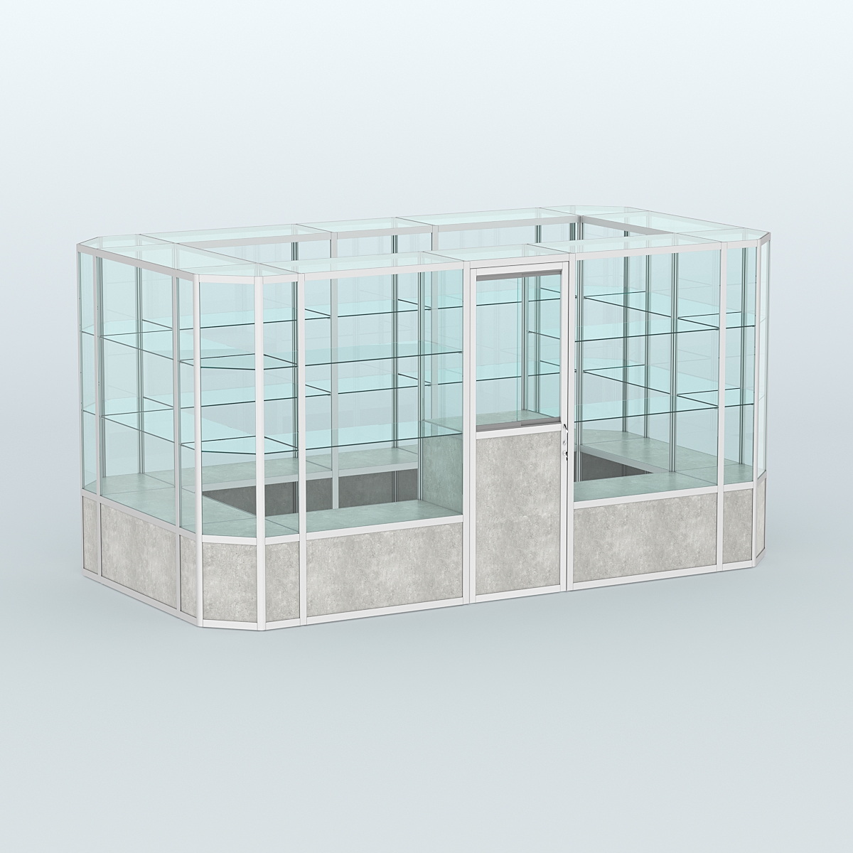 Павильон из профиля островной №3б Метрополитан Грей