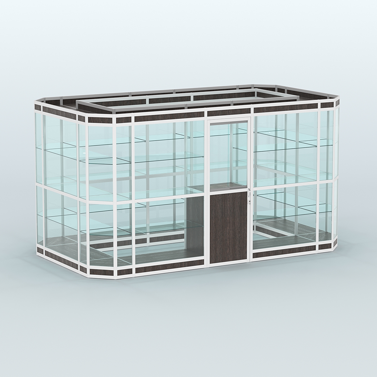 Павильон из профиля островной №3в Дуб Венге