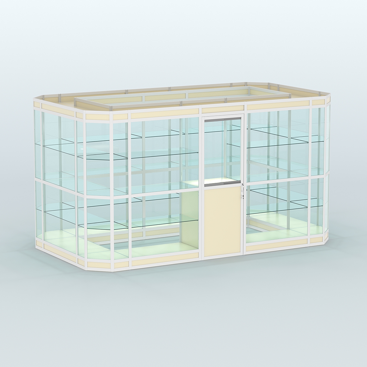 Павильон из профиля островной №3в Крем Вайс